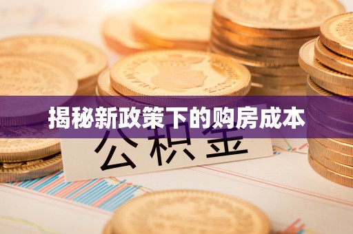 交易揭秘新政策下的购房成本