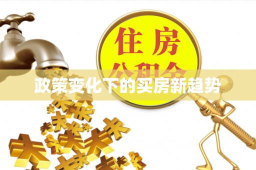 交易政策变化下的买房新趋势