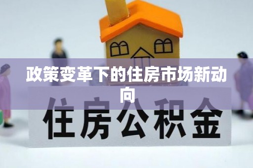 交易政策变革下的住房市场新动向