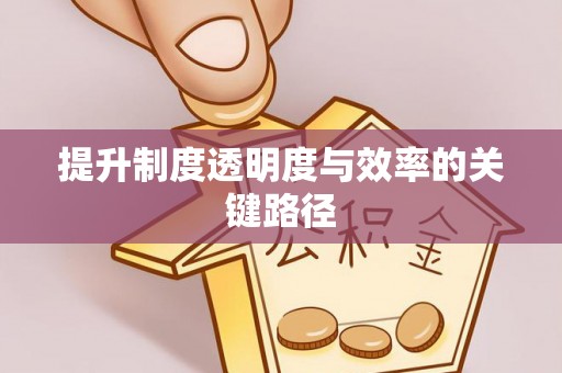 交易提升制度透明度与效率的关键路径