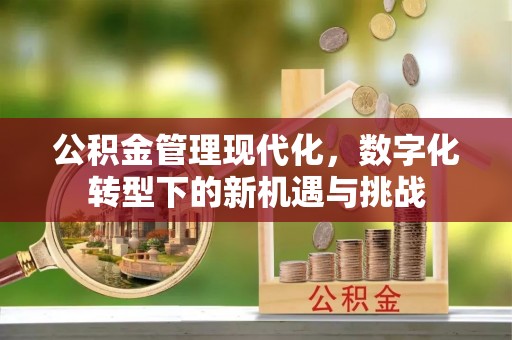 交易公积金管理现代化，数字化转型下的新机遇与挑战